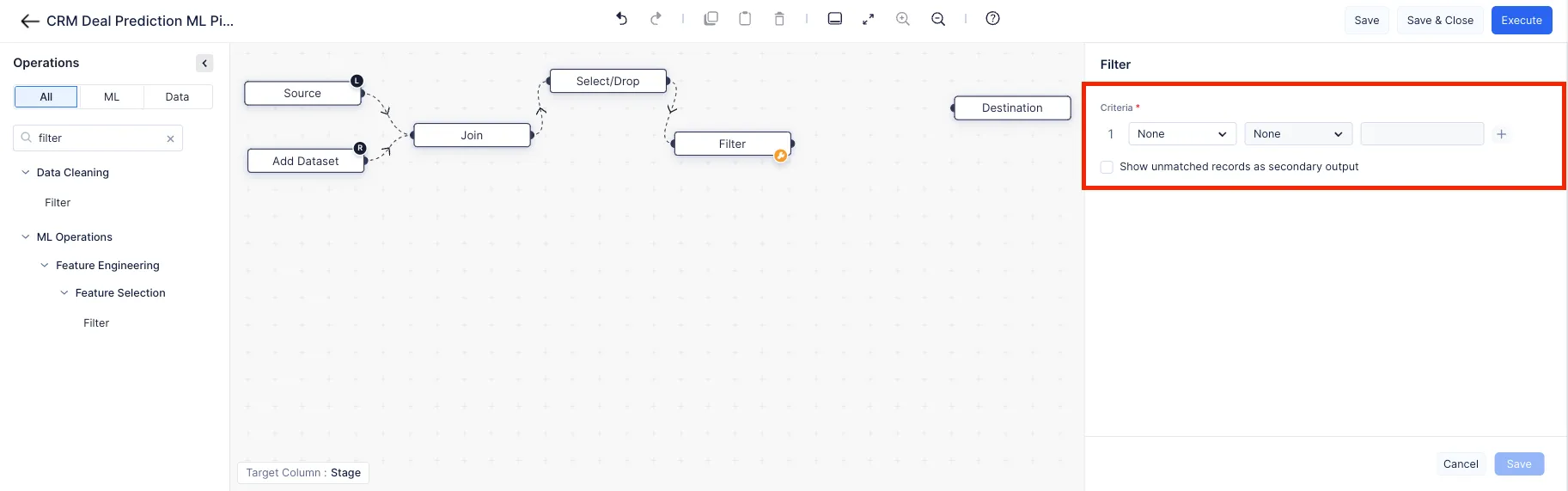 Criteria Editor